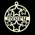 Avery.png US Names Christmas Xmas Decoration