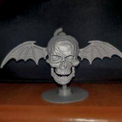 Deathbat.jpg STL-Datei A7X Deathbat・3D-druckbares Design zum Herunterladen