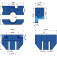 klemco-specs.png Prusa i3 Rework X-carriage with holes for Klemco's "E3D Compatible Multi-Mount"