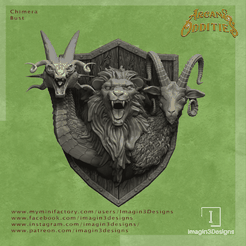 Chimera-Bust-Front.png Файл 3D Предварительная поддержка бюста химеры・Идея 3D-печати для скачивания