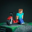 SC4.jpg Free STL file Minecraft Steve's Scooter・3D printing model to download