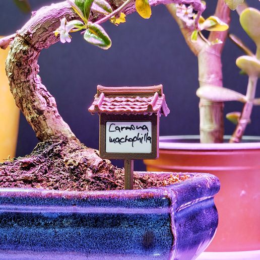 Name board for plant (oriental style)
