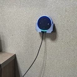 echo_dot_holder.jpeg Бесплатный STL файл Alexa Echo Dot Simple Wall Mounting・Дизайн 3D-принтера для скачивания
