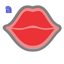 STL00815-1.png Archivo 3D 1 Molde Bomba de Baño Labios・Diseño de impresora 3D para descargar