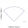 1-4_of_pie~5.5in-cm-inch-top.png Slice (1∕4) of Pie Cookie Cutter 5.5in / 14cm