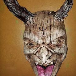 Krampus Horned Minion 3D printable mask 3D print model