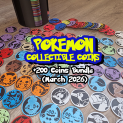Pokemon coin collection・159 3D Models & STL Files to Download・Cults