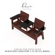 Side-by-Side-Patio-Chair-Miniature-Furniture-2.png Miniature Side by Side Patio Chair, Miniature Double Chair Bench with Table, Mini Outdoor furniture