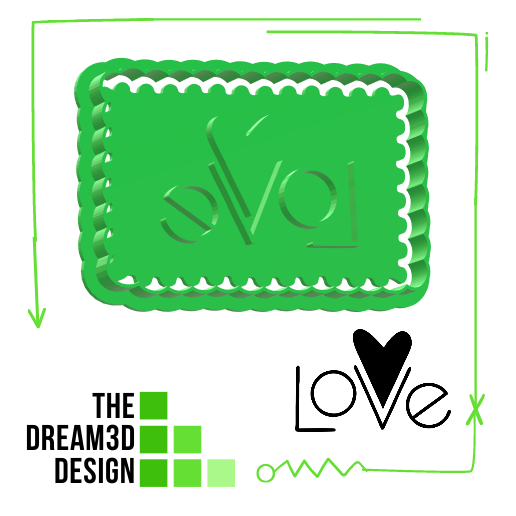 LOVE STAMP COOKIE CUTTER / COOKIE CUTTER 3D model