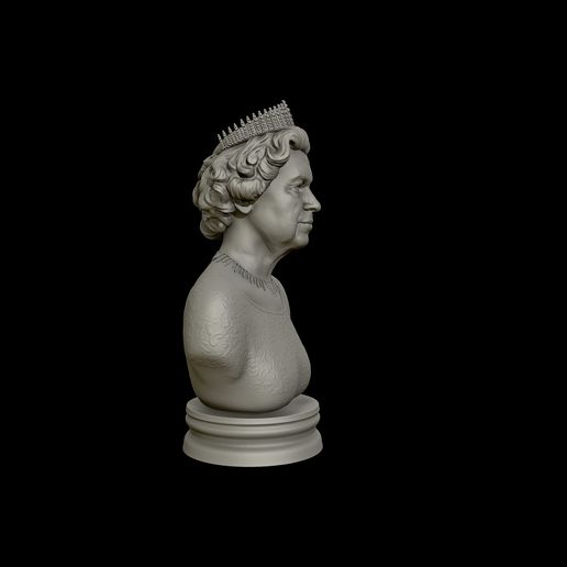 👸 Queen Elizabeth II Bust 3D print model・ STL File for 3D printing and ...
