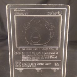 Chansey-front-clear.jpg 3D Printed Proxy Pokemon Cards - Chansey
