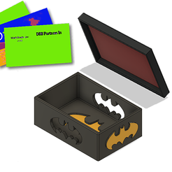 AAAAa.png Free STL file Guarda Tarjetas Con Tapa / Save Cards (Batman) / boîte・3D printing idea to download