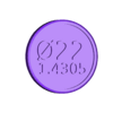Ø22 1.4305.stl Marker bar material