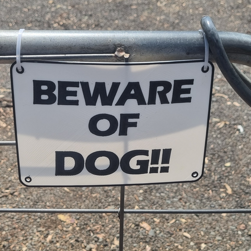 🐕 Beware of Dog sign・Free STL File for 3D printing・Cults