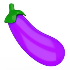 Eggplant-Emoji-1.jpg 3D file Eggplant Emoji・3D printable model to download