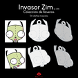 Invasor ZIM... Coleccion de llaveros. Gir disfraz mascota. Invader Zim - Set of 26 keychains (Invader Zim Set of 26 keychains)