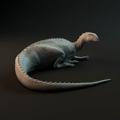 tenontorest_1.jpg STL-Datei Tenontosaurus ruhender, vorgestützter Dinosaurier im Maßstab 1-35・Design für 3D-Drucker zum herunterladen