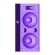 8 Inch Speakers Version#1 (Preview).stl 8 Inch Dual Speaker Box - Dual Speaker Stack