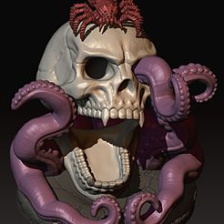 proceso-11.jpg Skull and tentacles Dice Tower