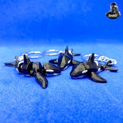 IMG_18115.jpg Low Poly Orca Whale Keychains 3 Models - Articulated - No Supports - Print in Place