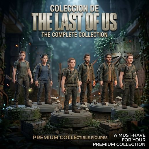 The Last of Us Colección Completa Estatuas Ellie y Joel Diorama Modelo 3D OBJ RAR