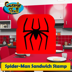 Spider-Man-1-Logo-Sandwich-Stamp.png Fichier STL Tampon sandwich avec logo Spider-Man 1 (2002)・Plan imprimable en 3D à télécharger
