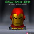 001.jpg IronMan Classic Helmet - wearable with standbase - Marvel Comic