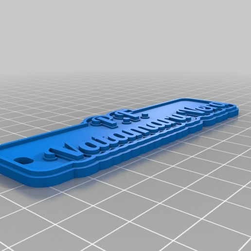 My Customized Multiline Tag or Keychain - 3D model önizlemesi
