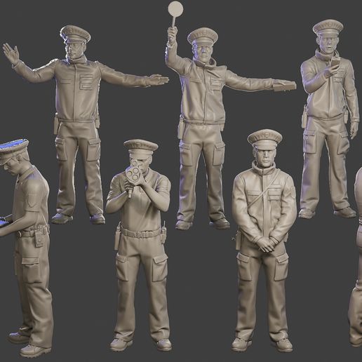 ♂️ Male Slovac Traffic Police STP Pack1・ 3D File for 3D printing・Cults
