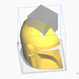 Mando_in_Cura.png Casco Mandaloriano 2 pezzi stampato per Ender 3