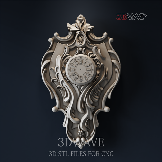 0170.-Wall-Clock.png WALL CLOCK 3d stl files for CNC