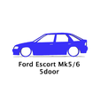 Ford Escort Mk5/6 Sdoor FORD ESCORT MK5 MK6 5 door SILHOUETTE