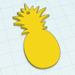 piña-3d.jpg Archivo STL Llavero frutal - PIÑA ANANA・Plan de impresora 3D para descargar