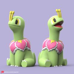 Meganium01.jpg Fichier STL POKEMON - MEGANIUM (IMPRESSION FACILE SANS SUPPORT)・Idée pour impression 3D à télécharger