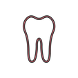 Tooth-Edge.png Tooth Cookie Cutter STL File - 4 inches