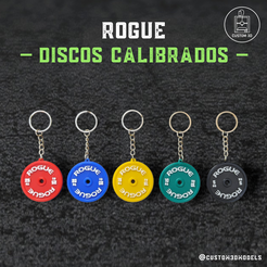 Discos-Rogue.png Discos calibrados Rogue | Llavero | Gimnasio Crossfit