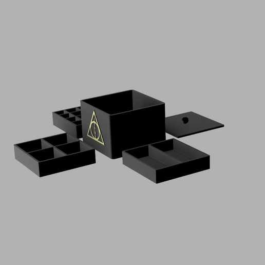 Harry Potter - Deathly Hallows Organizer Box (Modular, Mystical & Versatile) 3D model