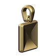 Concaved-faceted-square-cushion-pendant-charm-04.jpg Quadratische konkave Kissen Anhänger Charme mit Bügel 3D-Druck Modell