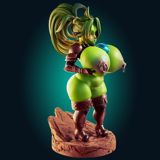 Preview07.png Goblin Girl Short & Stacked 3D Print Model