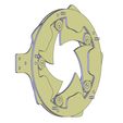 shutter mechanism-circle - 5 blades4.jpg Archivo STL Mecánica de rotación del Iris_estructura de engranaje del mecanismo de cierre・Design para impresora 3D para descargar
