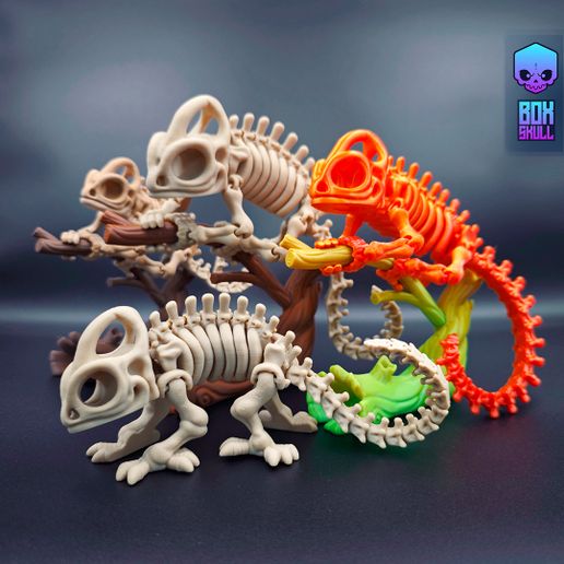 img_Chemeleon_005.jpg SKELETON CHAMELEON - ARTICULATED - PRINT-IN-PLACE - FLEXI