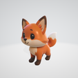 3.png Fox , Cute Chibi Fox, Fox 3d Model , Figurine, Christmas