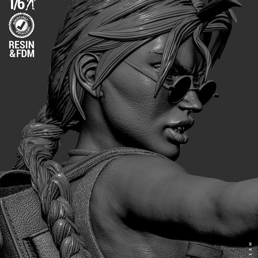 140825-Wicked-TombRaiderBustP-Image-019.jpg WICKED VIDEO GAMES LARA CROFT PORTRAIT BUST: TESTED AND READY FOR 3D PRINTING