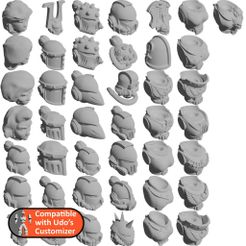 folder.jpg Free 3D file Space Soldiers - Ladies. Compatible with Udo's Customizer.・3D printable design to download