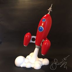 IMG_1655.JPG OBJ file cartoon rocket・3D printing design to download