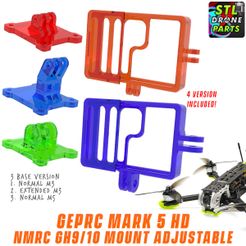 GEPRC-Mark-5-NamelessRC-Naked-GH10-1.jpg STL-Datei GEPRC Mark 5 / Mark 5 HD Rahmen NamelessRC Naked Gopro Hero 9/10/11 Halterung・Design für 3D-Drucker zum herunterladen