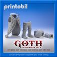 printobil_Goth.jpg PLAYMOBIL Goth Pack - Playmobil compatible figure parts for customizers