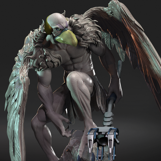 vultureman_full-4.png Vultureman Mutant Thundercats STL files 3D printing collectibles fanarts by CG Pyro