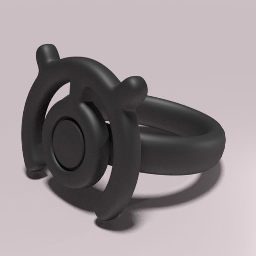 Unown ring "M" 3D model
