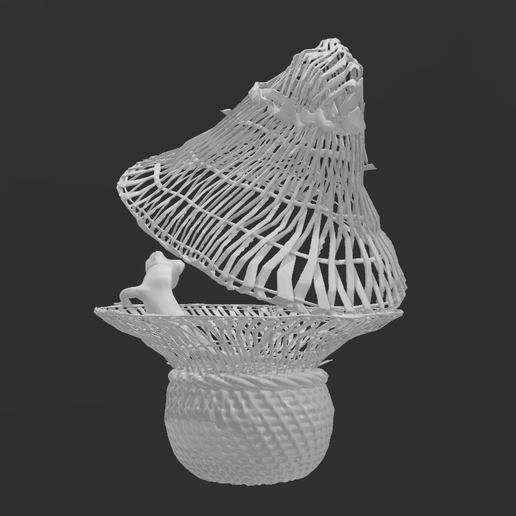 lizard3.png Download free 3MF file Boba Fett's Hallucinogenic lizard in Weaved Basket • 3D printing model, zatamite